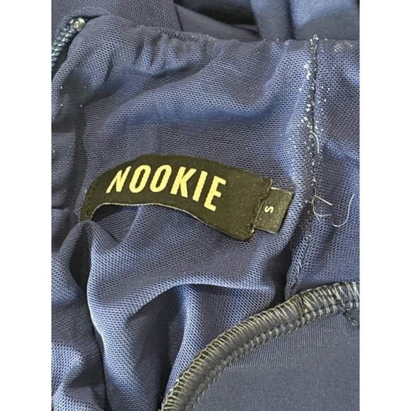 Nookie Enigma Mini Dress in Navy X-Small New Womens Long Sleeve Cocktail - Picture 9 of 11